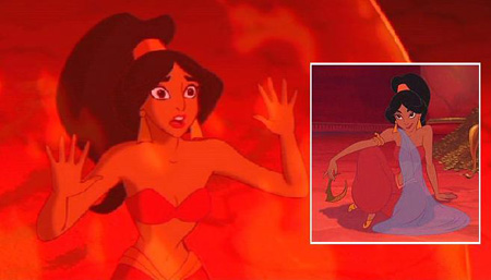Princess Jasmine red slave outfit