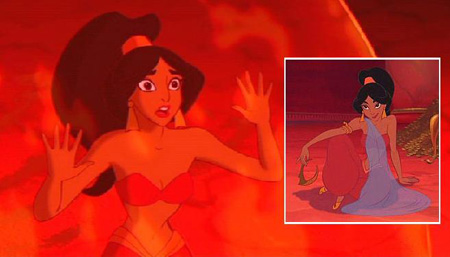 Princess Jasmine red slave outfit