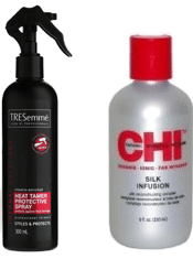 Tresemme's Heat Tamer Protective Spray, CHI's Silk Infusion