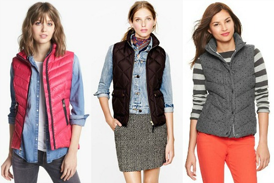 Winter puffer vests