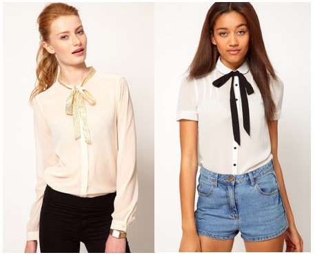 Pussy bow blouses