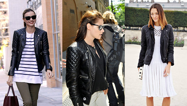 Quilted biker jackets trend