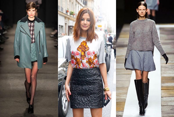 Quilted mini skirt trend