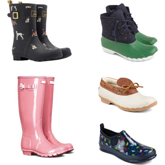 Rain Boots Polyvore Set