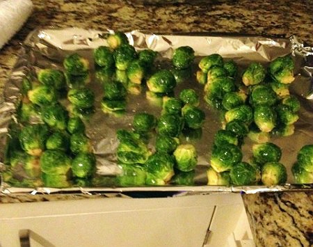 Raw brussels sprouts