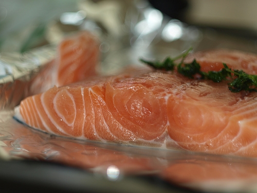 Raw salmon