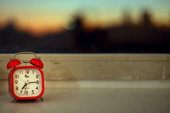 Red alarm clock
