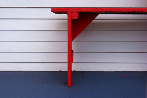 Red bench