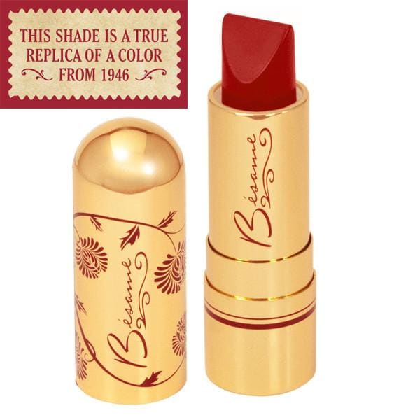 Besame's Red Velvet lipstick from the year 1946.