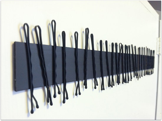 bobby pins on magnetic strip