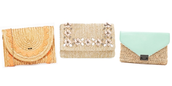 resort straw clutches