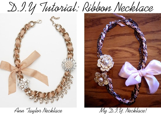 DIY Ribbon Necklace Tutorial