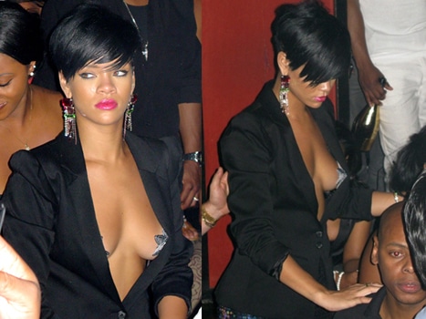 Rihanna wearing pasties