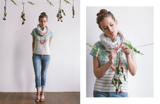 Ruche lookbook striped tee