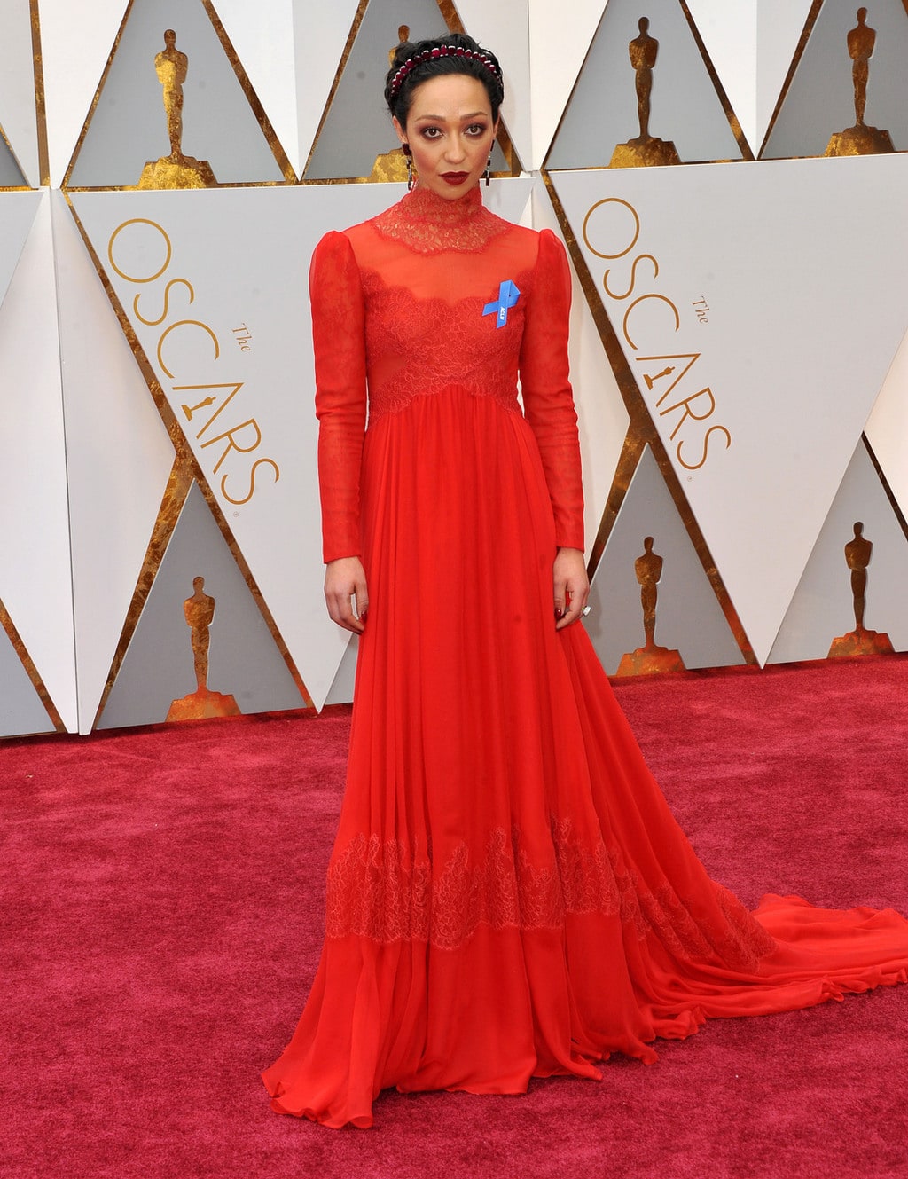 Ruth Negga in Custom Valentino at the 2017 Oscars