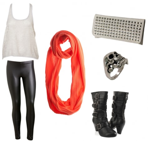 Edgy way to wear a scarf