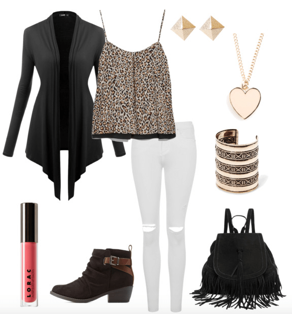 Leopard print top class outfit