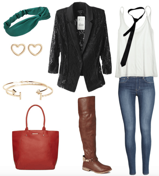 lace blazer class outfit 2