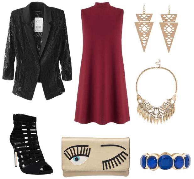 lace blazer night out look