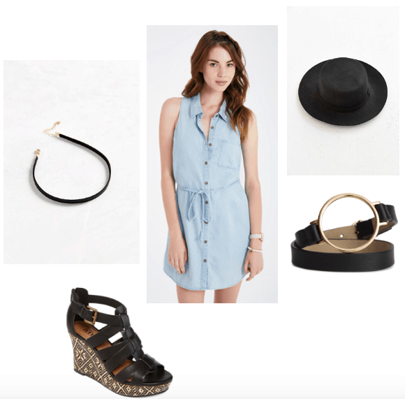 Chambray dress summer look