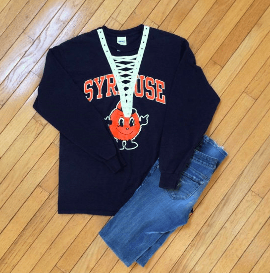 Syracuse University lace up top