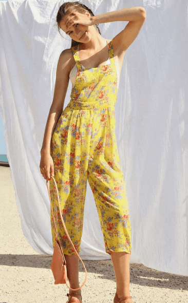 Floral overalls