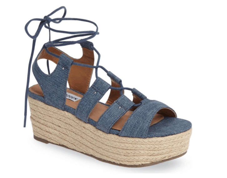 Steve Madden Brayla denim flatforms