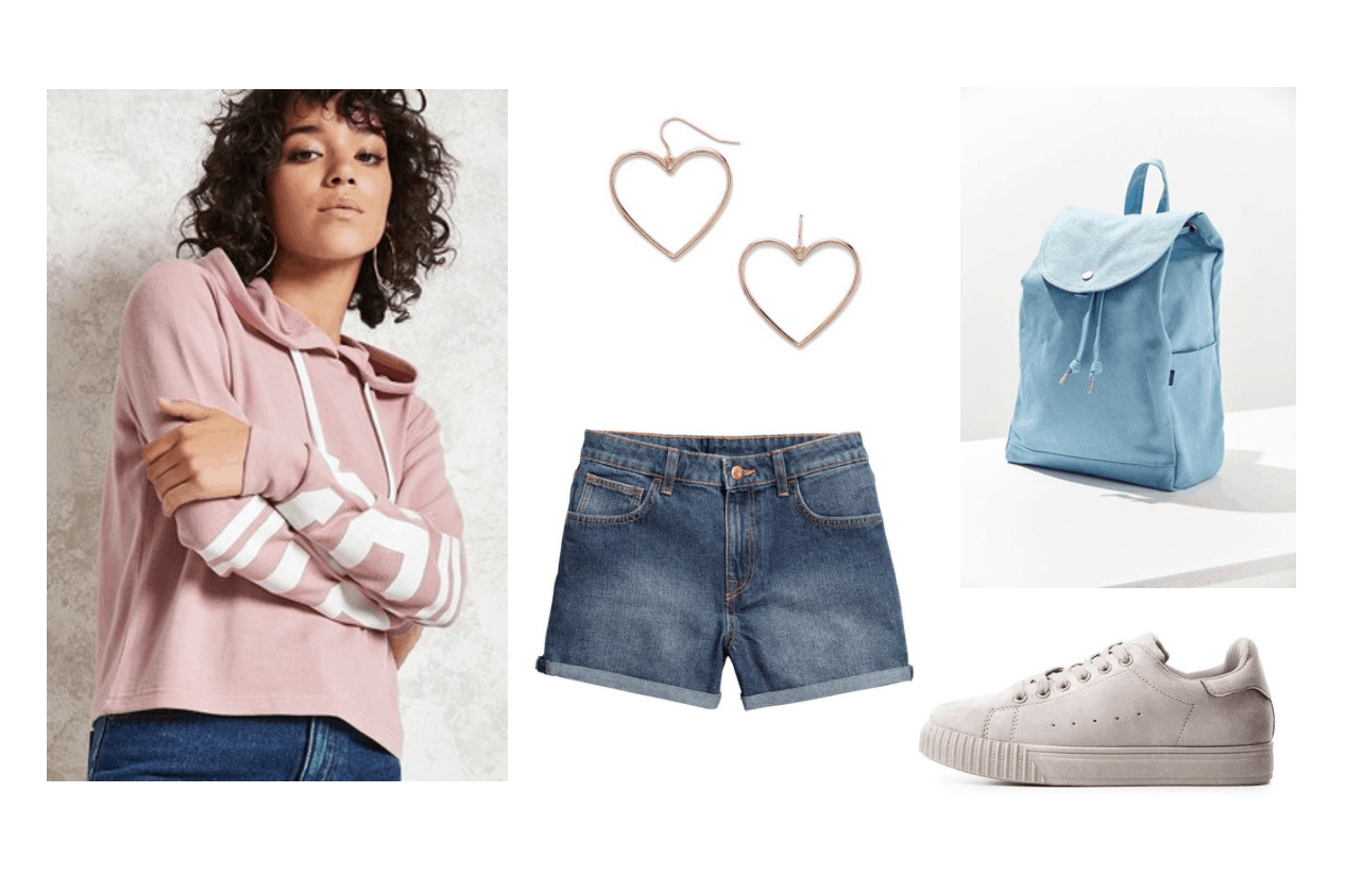 cute shirts to wear with jean shorts