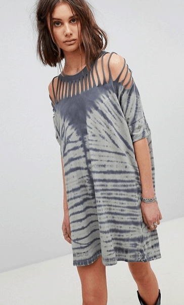 Blue and gray tie dye dress from ASOS