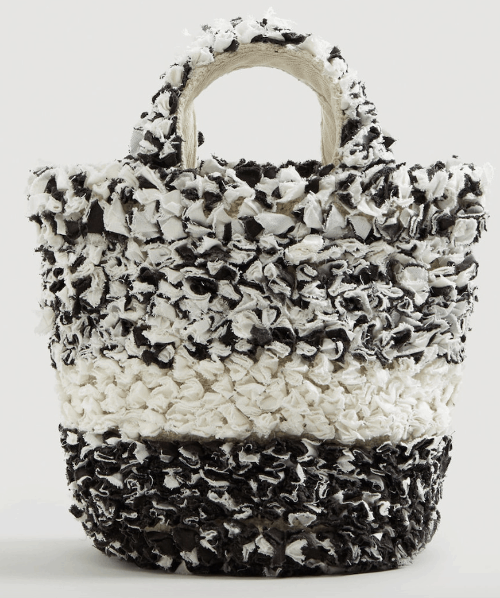 Black and white textured bag.