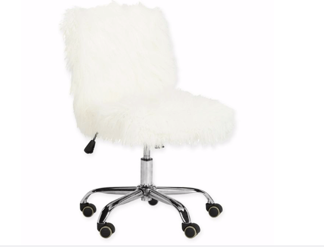 Faux fur chair from Overstock