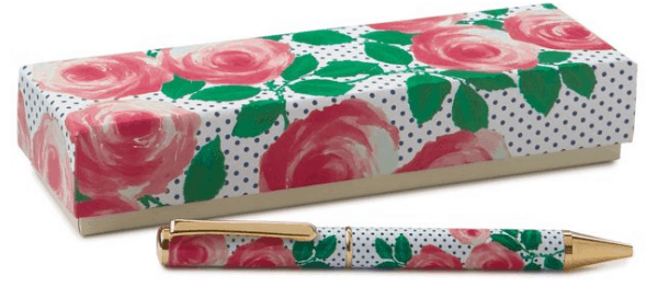 Internship essentials: Items every intern should have. Pretty pen with rose and polka dot print