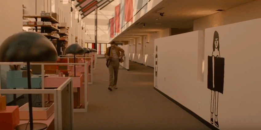 Film production design fashion: Theodore's workplace in 