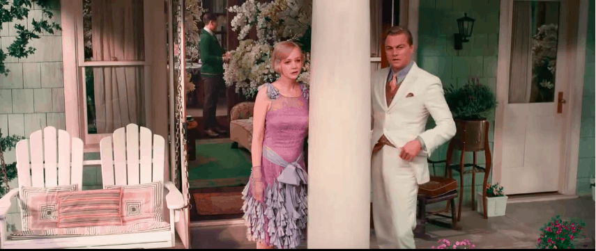 gatsby's tea party in The Great Gatsby 2013 film