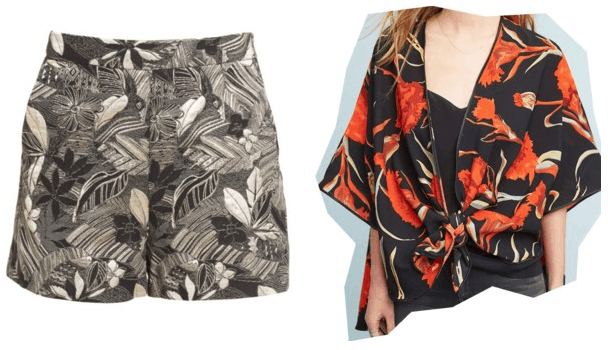 What your favorite pair of shorts says about you: Palm print shorts and printed kimono