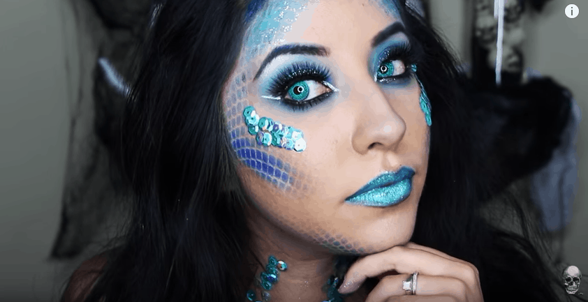 Mermaid makeup for Halloween