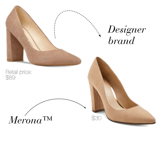 Target designer shoe dupes: Merona version of Nine West block heel pumps