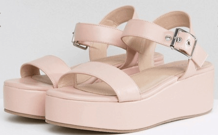 ASOS blush platform sandals