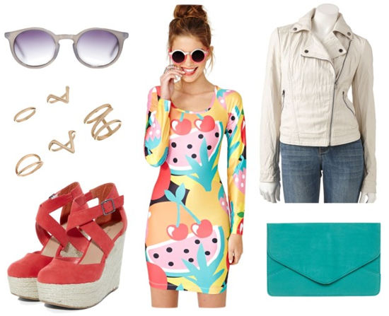See Chloe fruit dress
