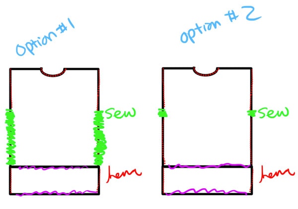 Sewing options diy cover up
