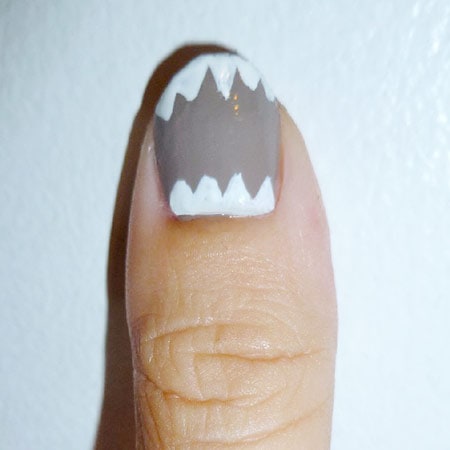 Shark week nail - teeth