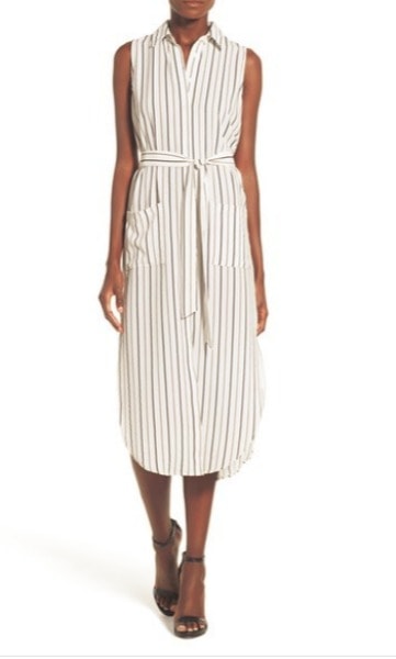 sleeveless shirtdress