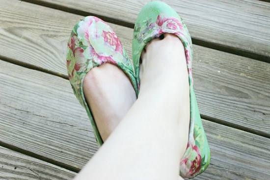 DIY floral flats: Finished product