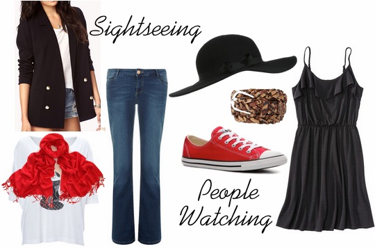 Sightseeing people watching outfit