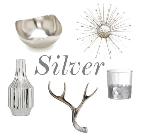 Silver dorm decor
