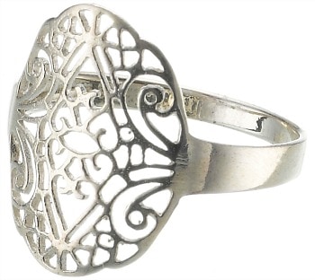Silver filigree ring