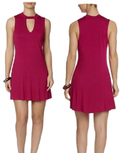 Joe Boxer mock neck skater dress in raspberry pink - available at Kmart