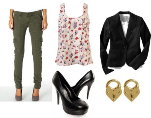 How to wear skinny cargo pants for a night out