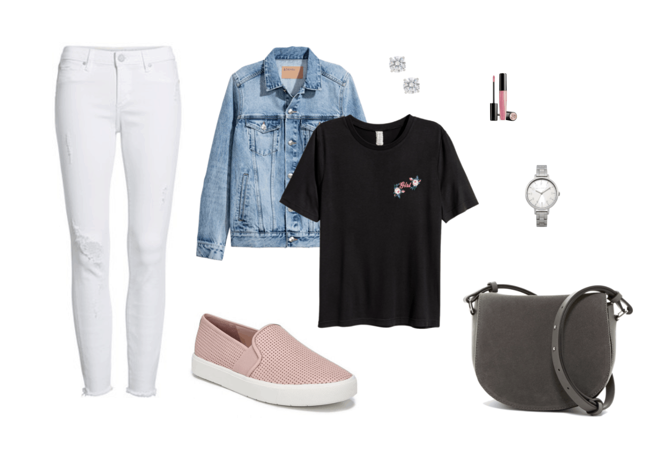 pink tennis shoes outfit