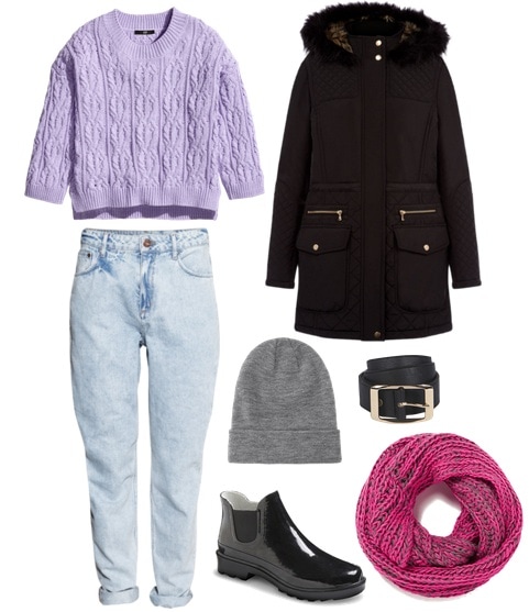 Slouchy in winter pastels